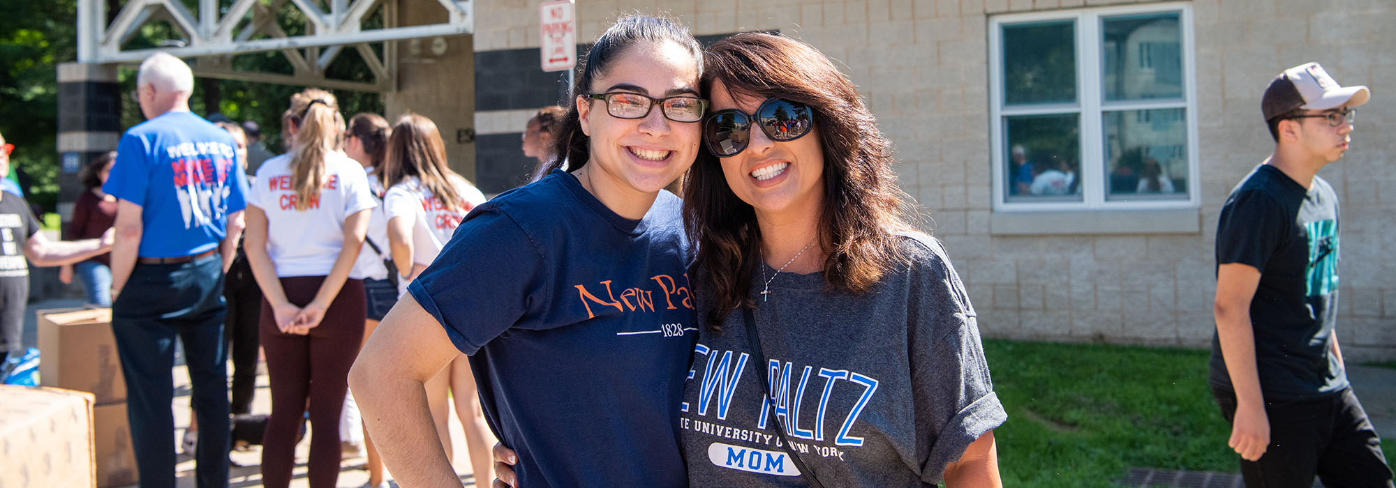 student with mom